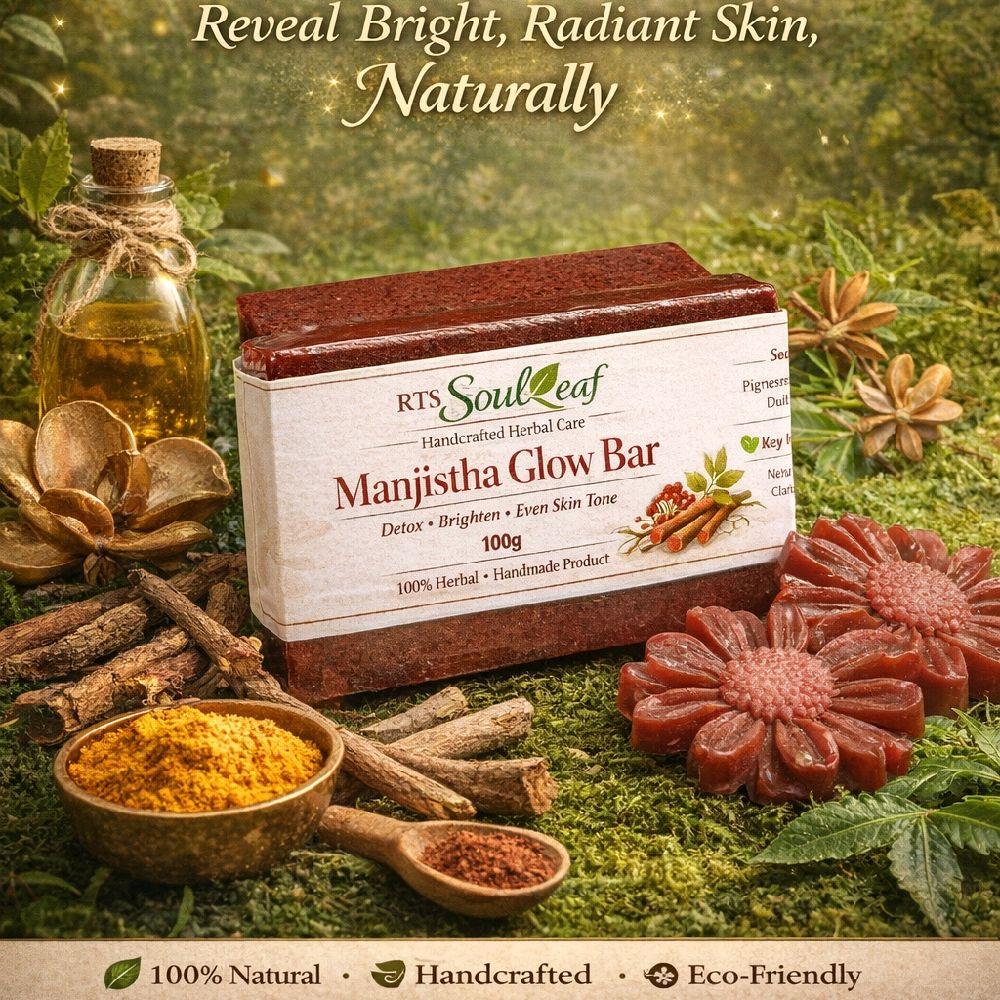 SoulLeaf Majistha Herbal Soap – Homemade Product