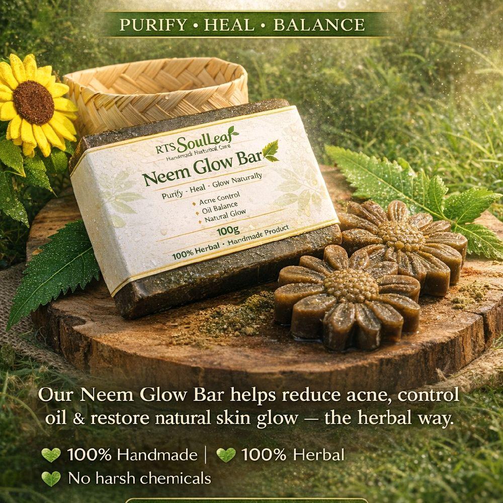 SoulLeaf Neem Herbal Soap – Homemade Product